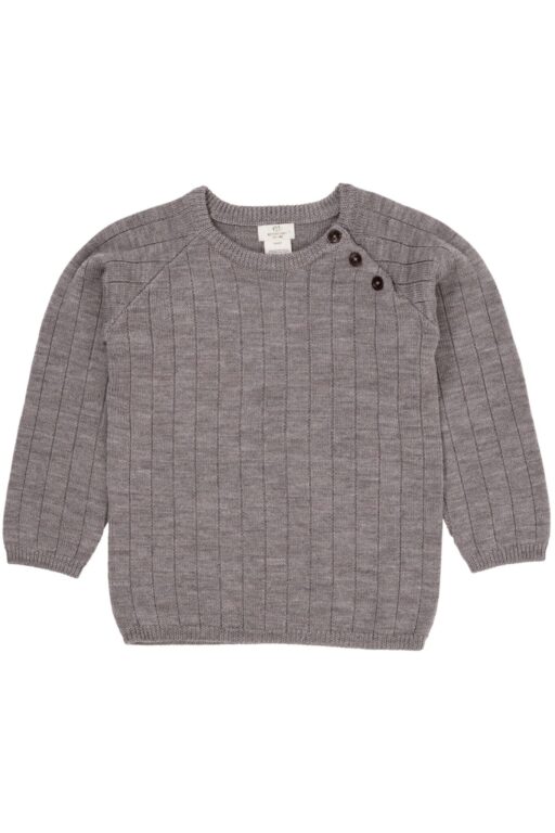 Copenhagen Colors Merino Knitted Blouse - Natural Melange - 86 cm