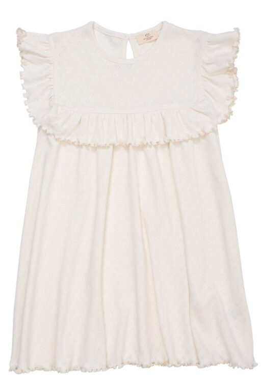 Copenhagen Colors Pointelle Hjerte Kjole - Cream - 92 cm Copenhagen Colors Pointelle Hjerte Kjole - Cream - 92 cm