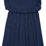 Copenhagen Colors Pointelle Hjerte Kjole - Navy - 92 cm