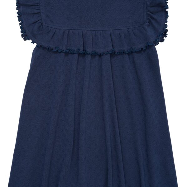 Copenhagen Colors Pointelle Hjerte Kjole - Navy - 92 cm