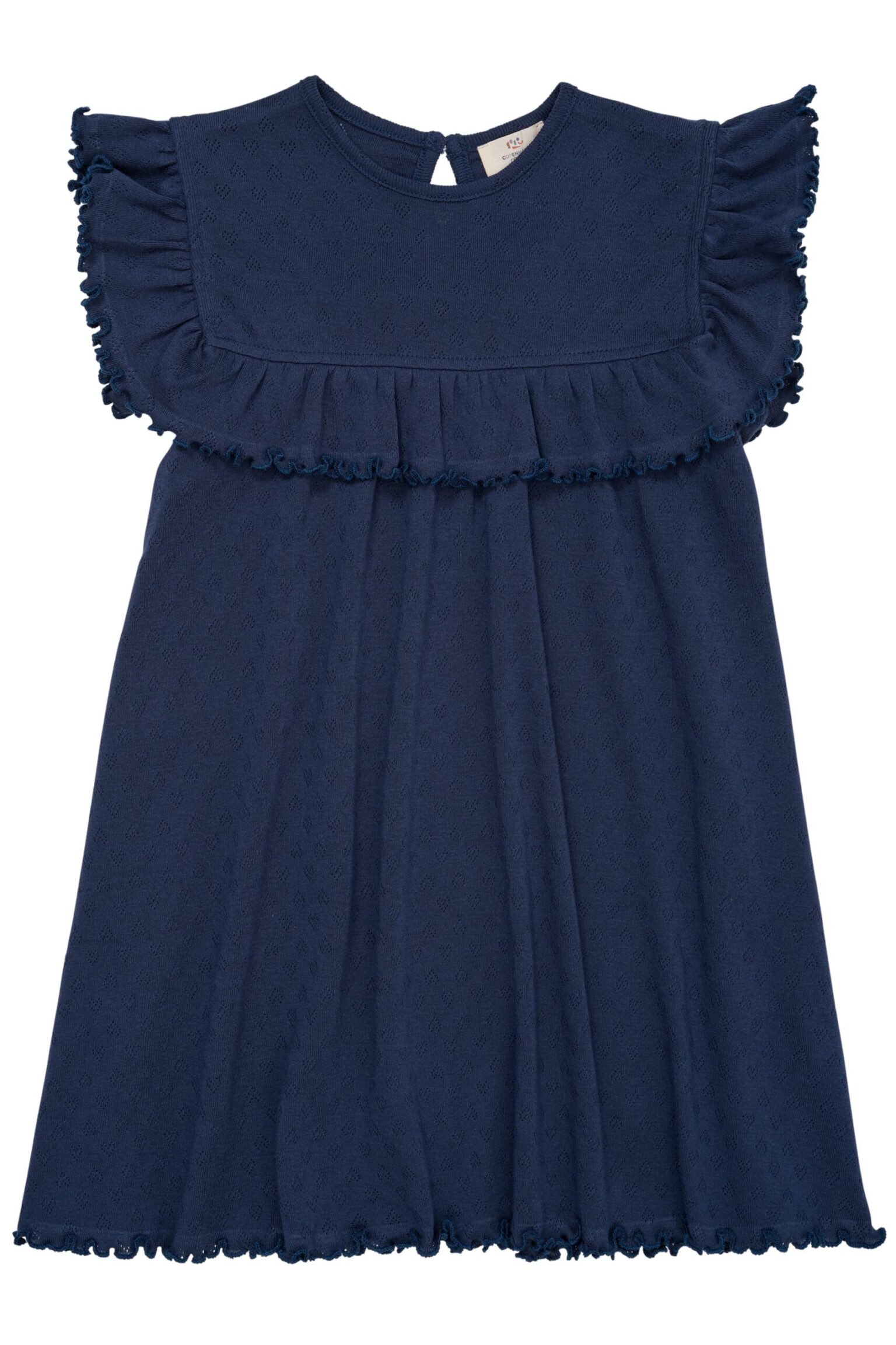 Copenhagen Colors Pointelle Hjerte Kjole - Navy - 92 cm