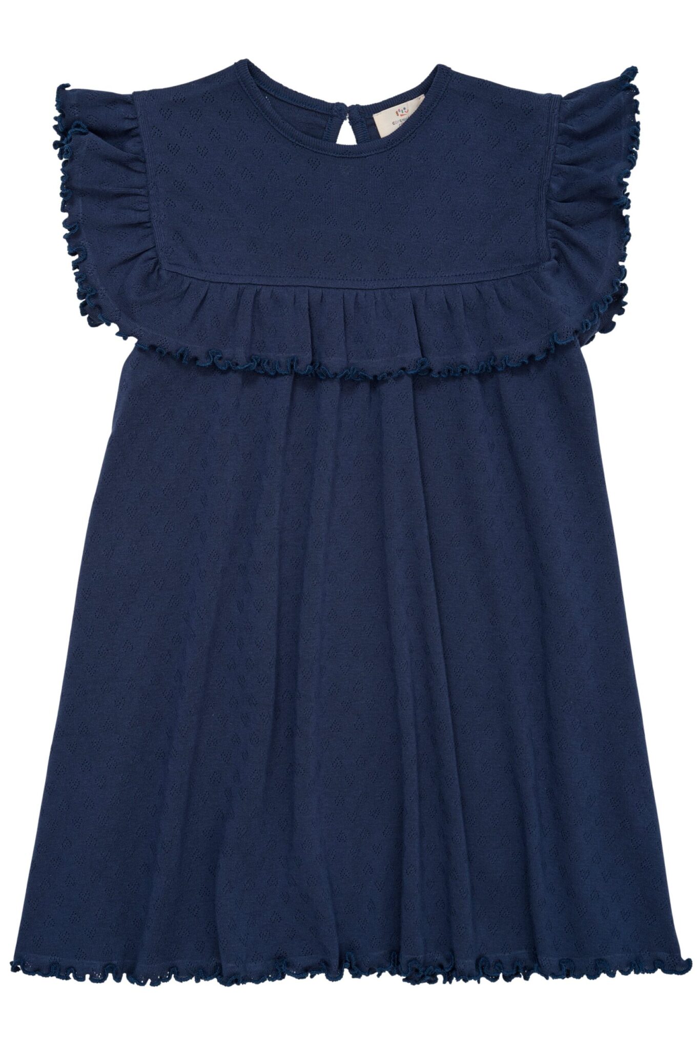 Copenhagen Colors Pointelle Hjerte Kjole - Navy - 92 cm