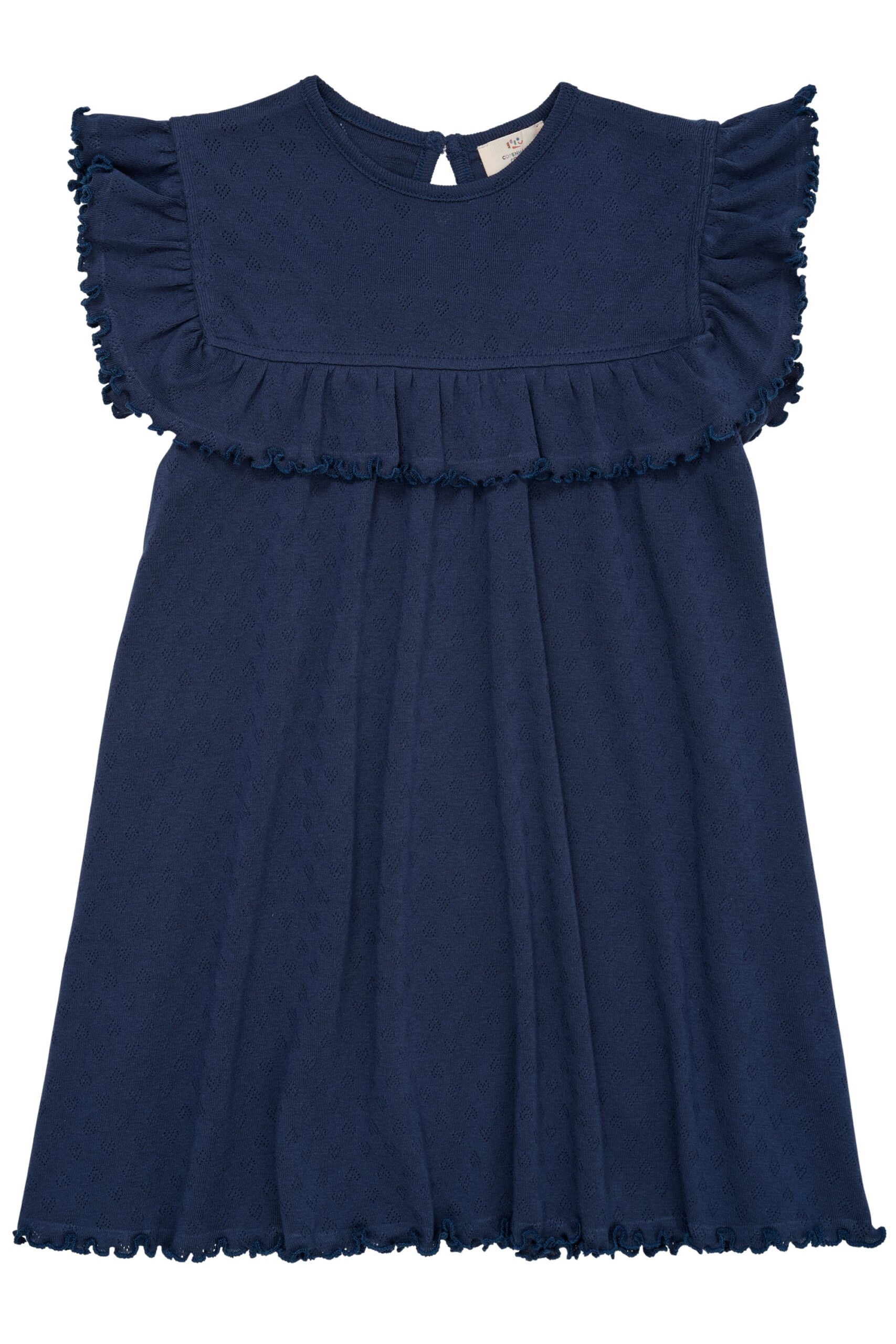 Copenhagen Colors Pointelle Hjerte Kjole - Navy - 92 cm