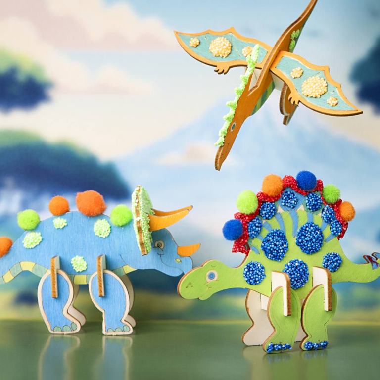 Creativ Company | Byg & mal - Dinosaurer, 3 stk