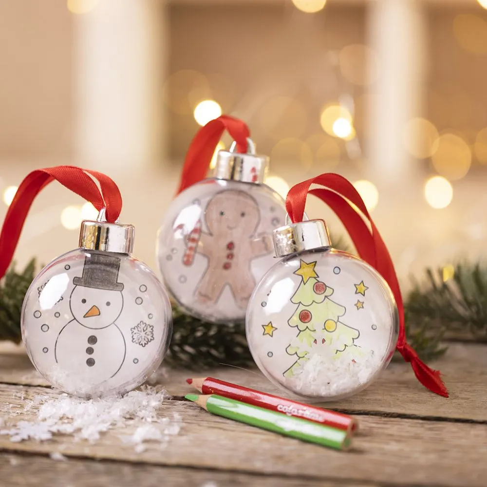 Creativ Company | Lav julekugler m. julemotiver, 3 stk