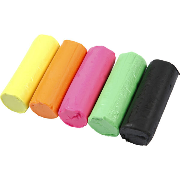 Creativ Company | Modellervoks Soft Clay - Neonfarver, 400 gr.