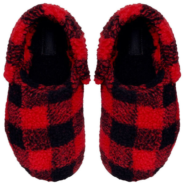 Crocs Hjemmesko - Classic Buff Check Cozzy Slipper - Varsity Red