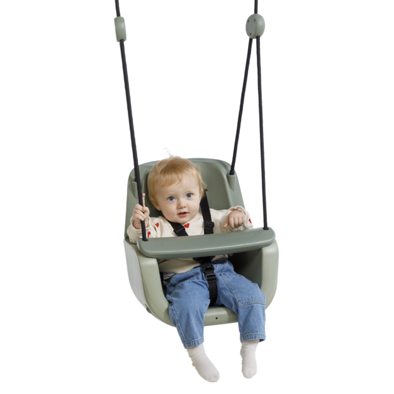 DICE | 3-i-1 babygynge - Salviegrøn (sort reb)