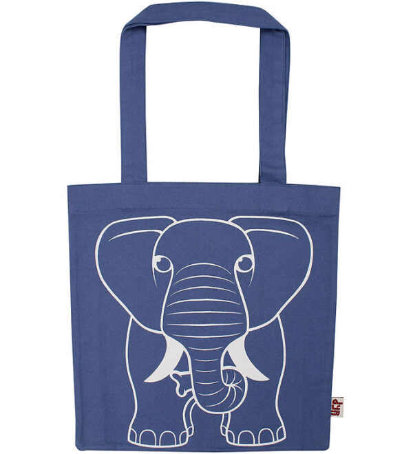 DYR-Cph Shopper - Dyrshopper - Dusty Blue m. Elefant DYR-Cph Shopper - Dyrshopper - Dusty Blue m. Elefant