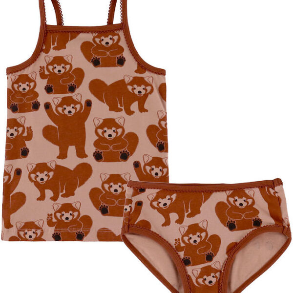 DYR-Cph Undertøj - Dyrnest - Light Clay Multirød Panda