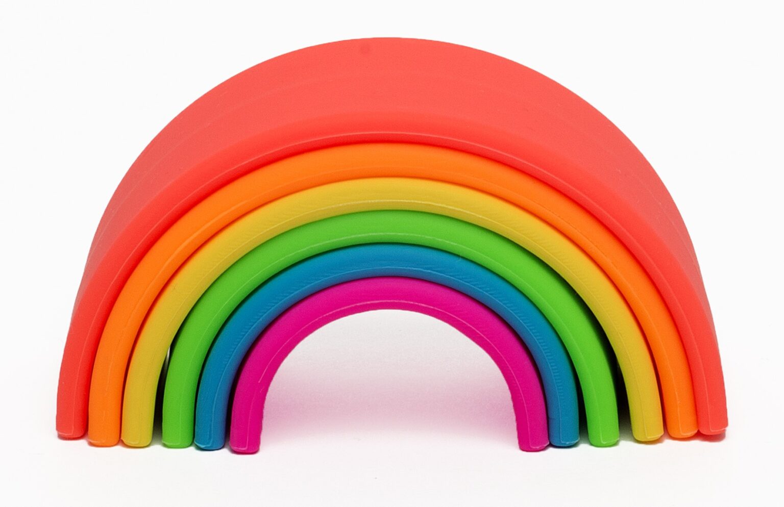Dëna | Regnbue i silikone - Neon, 6 dele