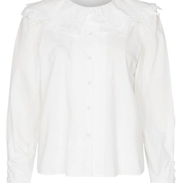 Designers Remix Skjorte - Sandra Lace Collar - Cream