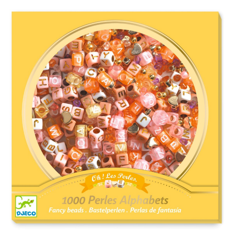 Djeco | Bogstavperler - Guldmix, 1.000 stk