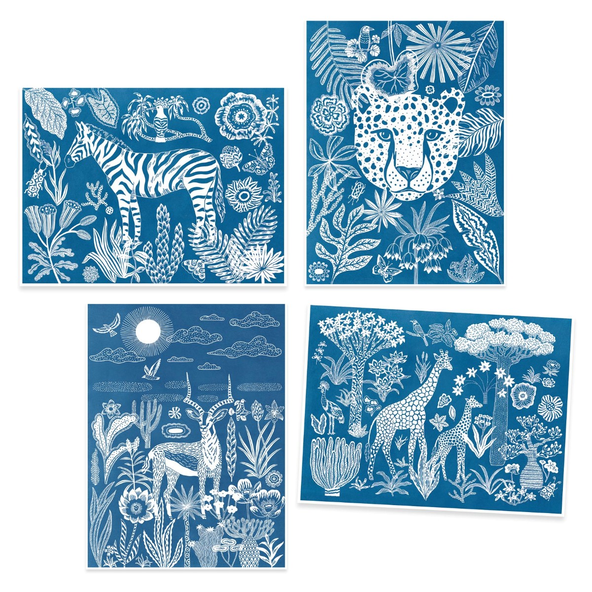 Djeco | Cyanotypi (lystryk) - Nat på savannen