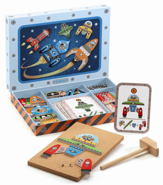 Djeco | Hammer & søm bræt - Rumskibe