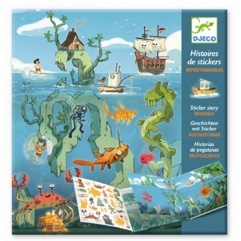 Djeco | Klistermærkebog - Havet