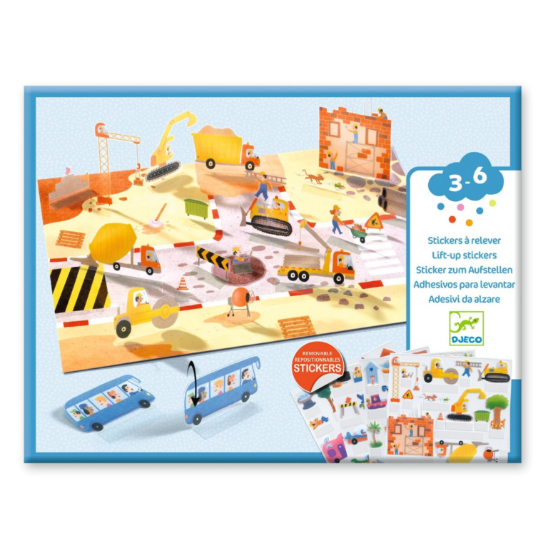 Djeco | Klistermærkeleg 3D - Transport