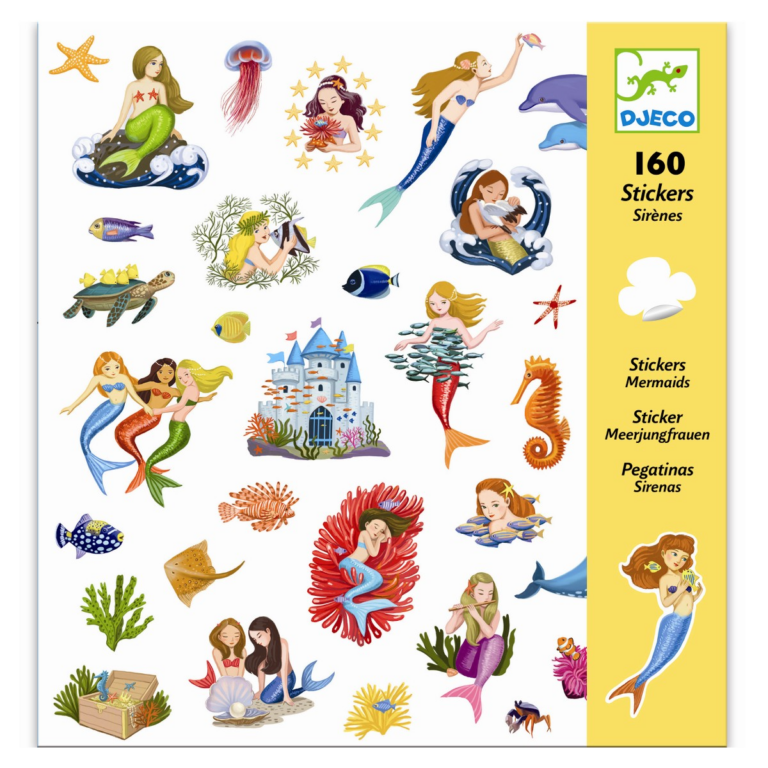 Djeco | Klistermærker - Havfruer, 160 stk