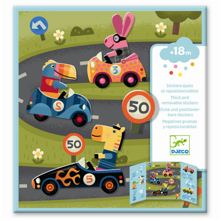 Djeco | Klistermærker (fra 18 mdr.) - Biler