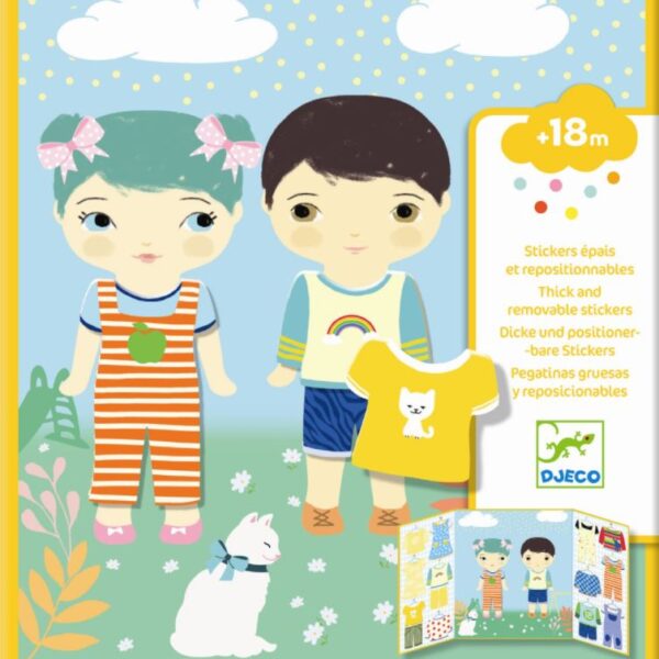 Djeco | Klistermærker (fra 18 mdr.) - Tag tøj på