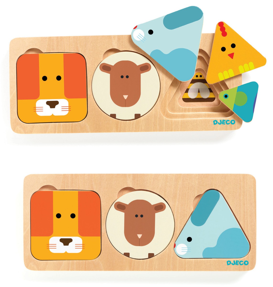 Djeco | Lag puslespil - AnimaBasic, geometridyr