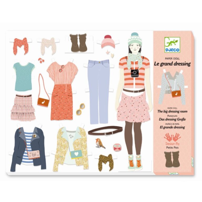 Djeco | Påklædningsdukke - 100+ dele