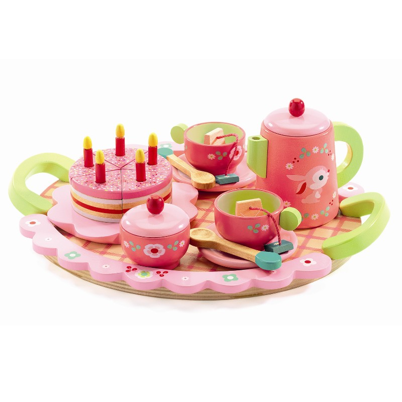 Djeco | Tesæt inkl. serveringsbakke - Lilli Rose