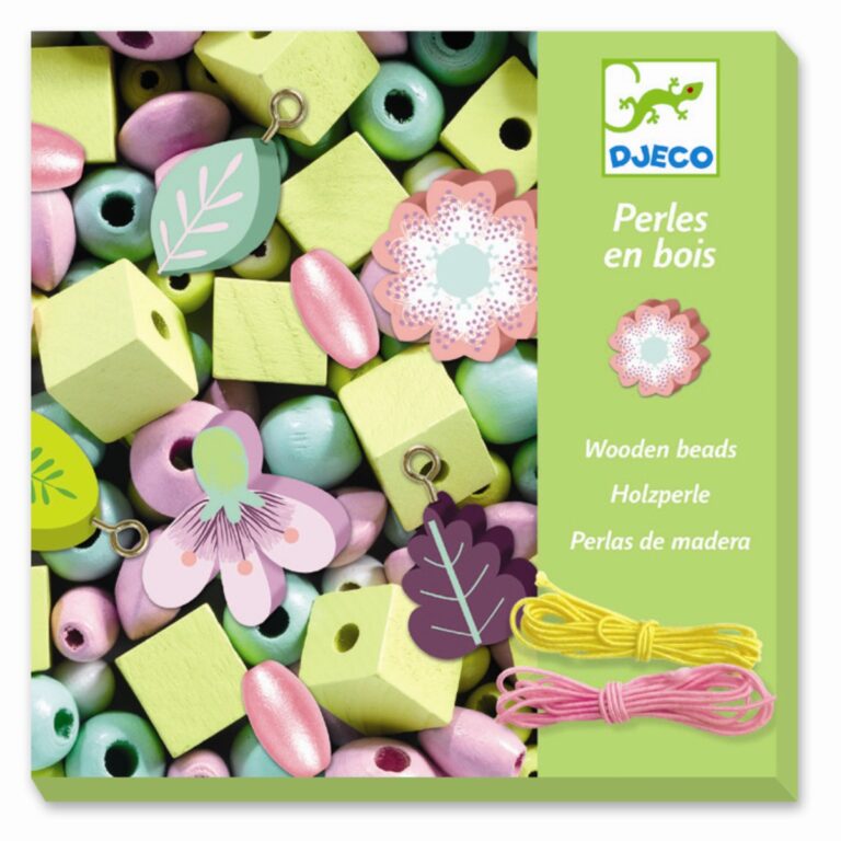 Djeco | Træperler - Blomster, 450 stk.