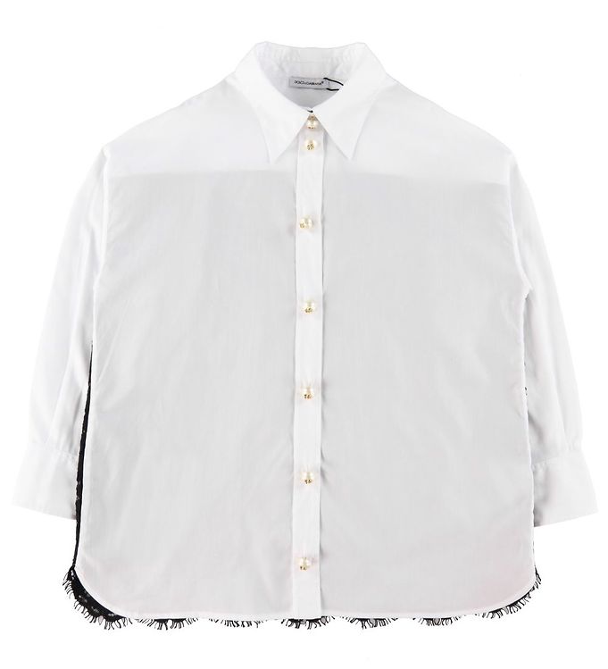 Dolce & Gabbana Skjorte - 90's - Hvid/Sort Dolce & Gabbana Skjorte - 90's - Hvid/Sort