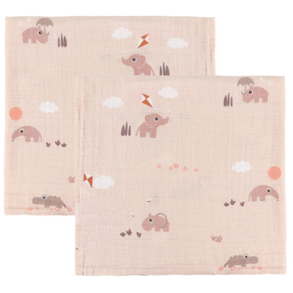 Done By Deer Stofbleer - Musselin - 2-pak - 65x65 cm - Playgroun