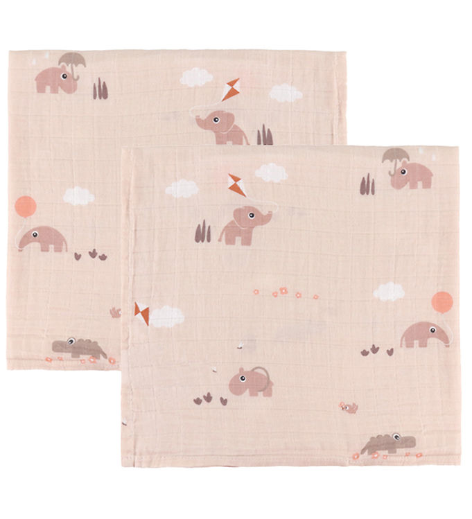 Done By Deer Stofbleer - Musselin - 2-pak - 65x65 cm - Playgroun Done By Deer Stofbleer - Musselin - 2-pak - 65x65 cm - Playgroun