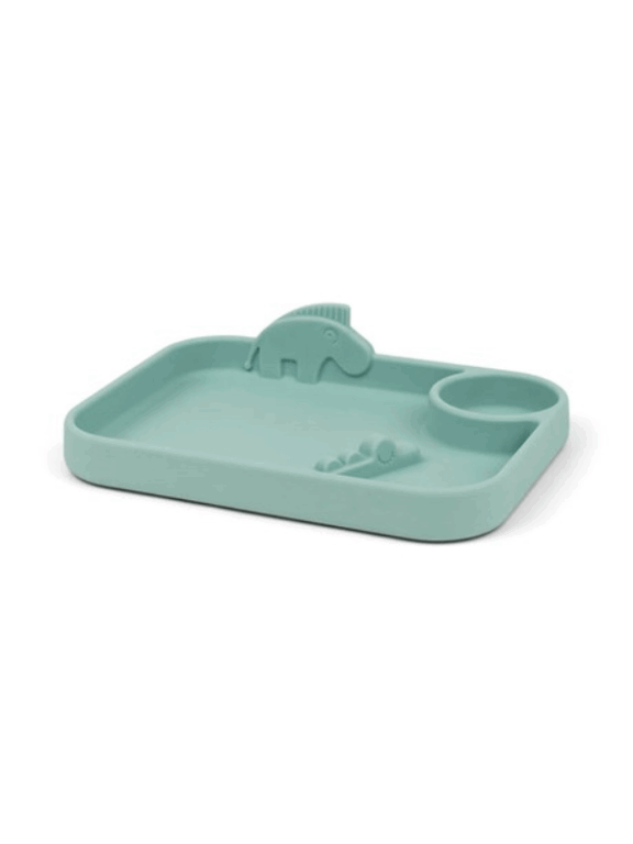 Done by Deer Peekaboo Opdelt Silikone Tallerken Blue - tallerkener - Legekammeraten.dk