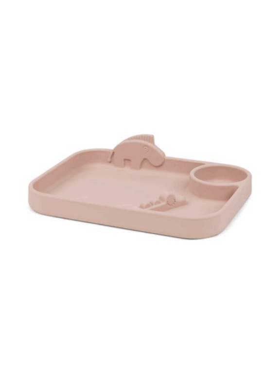 Done by Deer Peekaboo Opdelt Silikone Tallerken Powder - tallerkener - Legekammeraten.dk