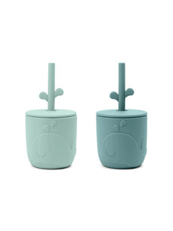 Done by Deer Sugerørskop 2 stk. Wally Blue - kop - Legekammeraten.dk