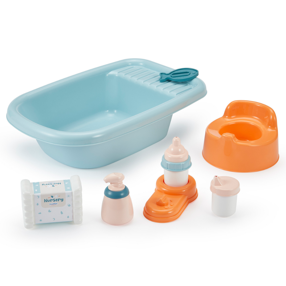 Ecoiffier | Dukkebad & plejesæt, 32 cm