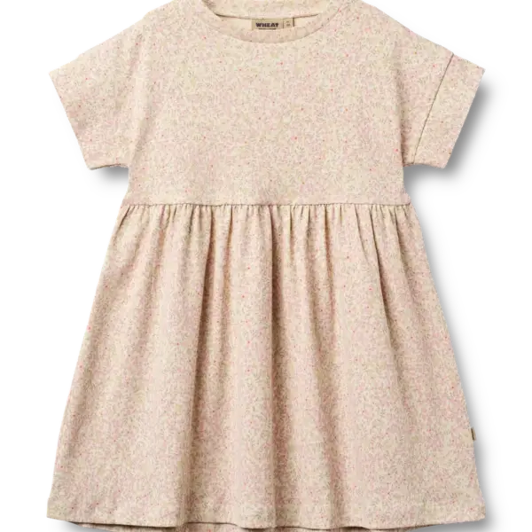 Emilie Jersey Kjole - Coral flowers - 110