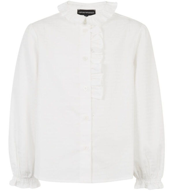 Emporio Armani Skjorte - Hvid m. Print Emporio Armani Skjorte - Hvid m. Print