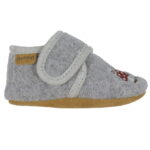 En Fant Hjemmesko - Uld - Gråmelerede m. Svampe