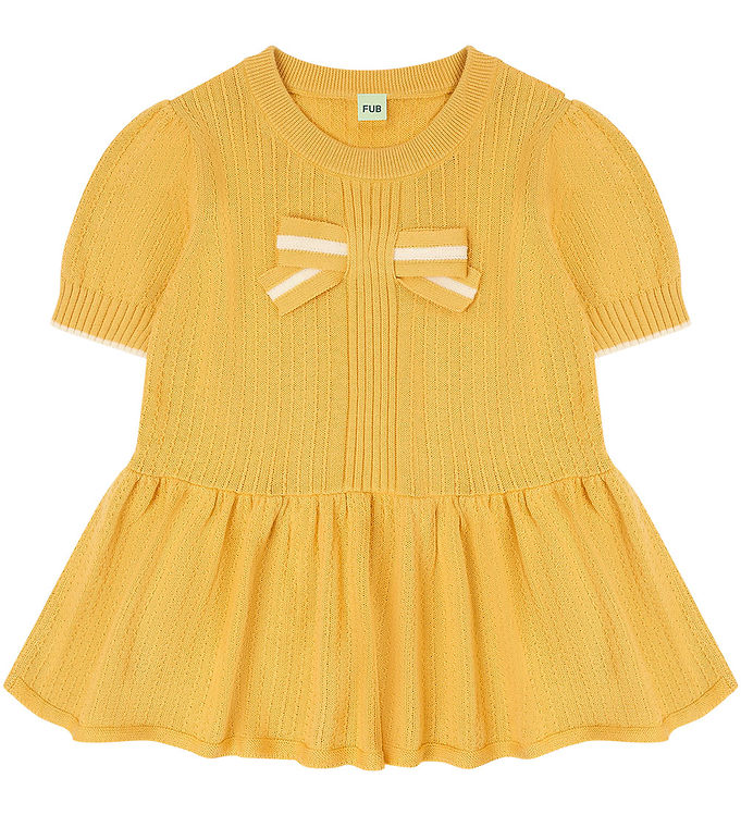 FUB T-shirt - Strik - Butter m. Sløjfe