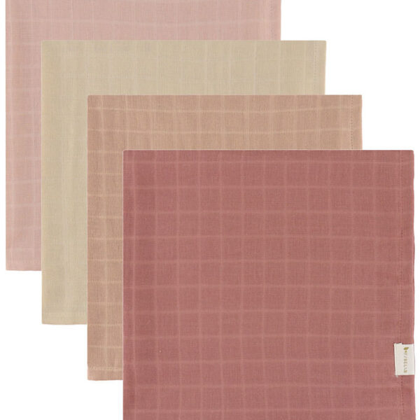 Fabelab Stofbleer - 4-Pak - 60x60 cm - Dusty Rose Mix