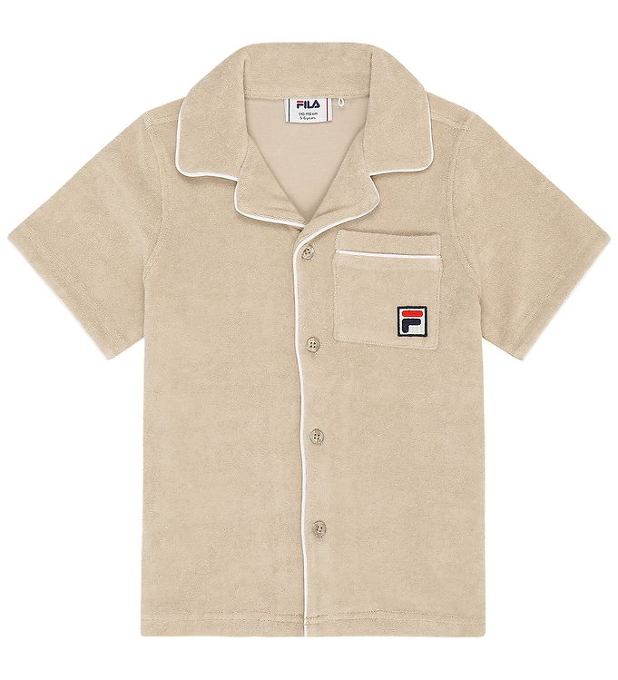 Fila Skjorte - Frotté - Calci - White Pepper m. Logo
