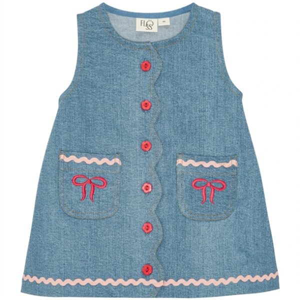 Flöss Kjole - Hazel Dress - Mid Blue Rinse