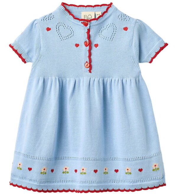 Flöss Kjole - Strik - Blanca - Blue Sky