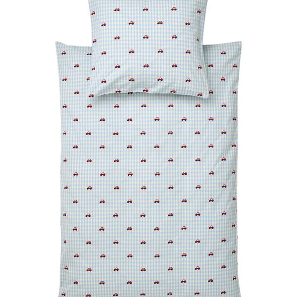 Flöss Sengetøj - Junior - Albert - 100x140 cm - Blue Gingham