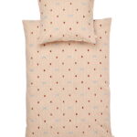 Flöss Sengetøj - Voksen - Dolly - 140x220 cm - Berry/bow