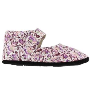 Fuzzies Ballerina Hjemmesko - Viola - Hvid m. Blomster