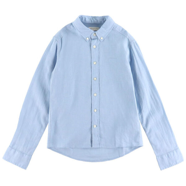 GANT Skjorte - Hør/Bomuld - Fresh Blue