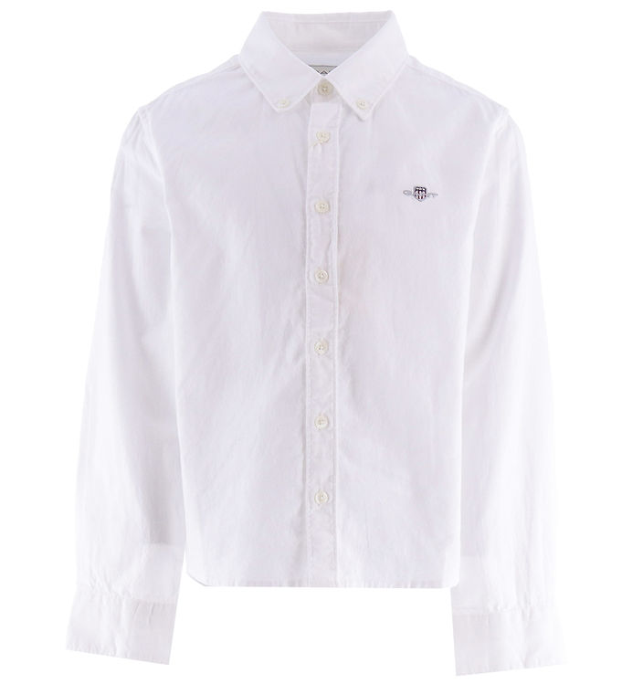 GANT Skjorte - Shield Oxford - Hvid GANT Skjorte - Shield Oxford - Hvid