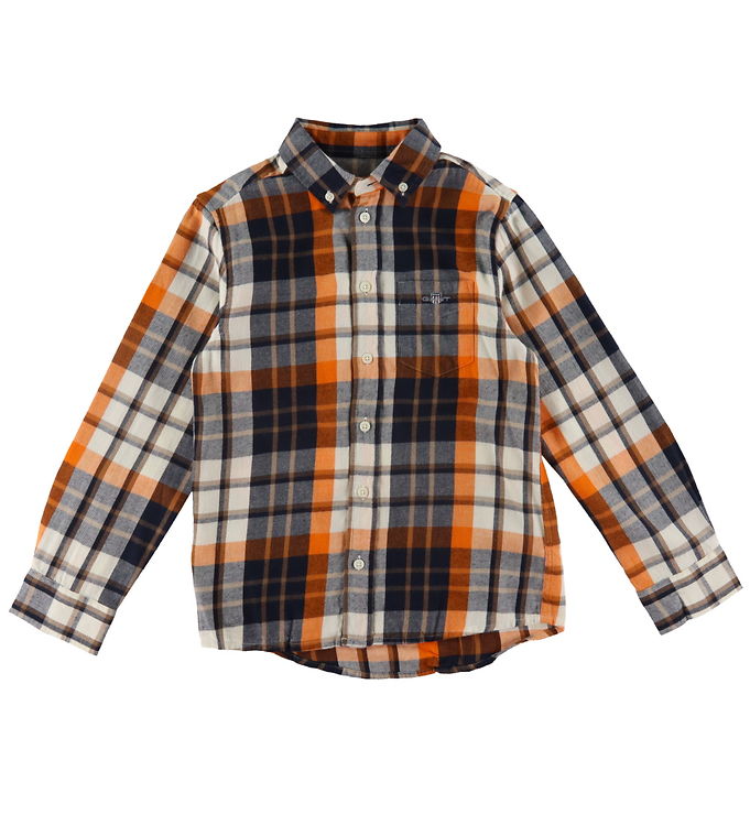GANT Skjorte - Ternet - Shield - Cocoa Brown GANT Skjorte - Ternet - Shield - Cocoa Brown