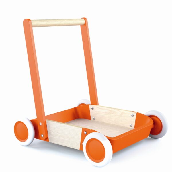 Gåvogn i træ - Orange